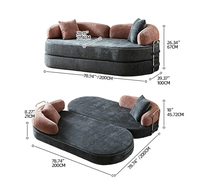 Canapé modulaire en tissu rétro à blocs de couleur, design modulaire, matelas de sol Tatami compressible en éponge 32D