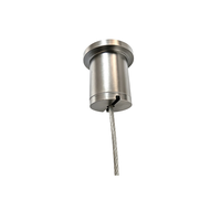 Kit de suspension réglable en câble d'acier nickelé avec pince en laiton et fixation au plafond, fabricant OEM certifié ISO