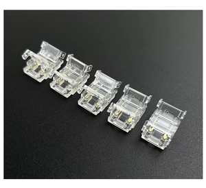 ขั้วต่อแบบไม่ต้องบัดกรี 2 ขา สำหรับเชื่อมต่อสายไฟกับแผงวงจร สำหรับแถบไฟ LED COB แรงดันต่ำ ขั้วต่อแบบเชื่อมต่อเร็ว อะแดปเตอร์ปลายเดี่ยว - Product Image 4