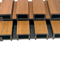Panneau de revêtement du grand mur PVC imperméable composite bois plastique WPC extérieur persiennes décoratives panneau de façade pour hôtels