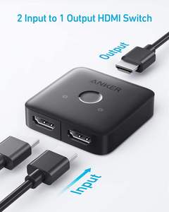 สวิตช์เอาต์พุต Anker 2 in 1 พร้อมตัวสลับสัญญาณ 4K 60Hz แบบ Smooth Finish รองรับ HDR, 3D, สวิตช์เอาต์พุต 2 in 1 พร้อม 4K 60Hz - Product Image 2