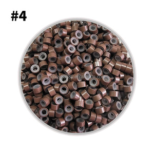 Vente en gros d'outils d'extension de cheveux 1000 pièces 3mm Nano <span class=keywords><strong>micro</strong></span> anneaux doublés de silicone perle d'extension de cheveux <span class=keywords><strong>Micro</strong></span> anneau en aluminium de silicone - Product Image 6