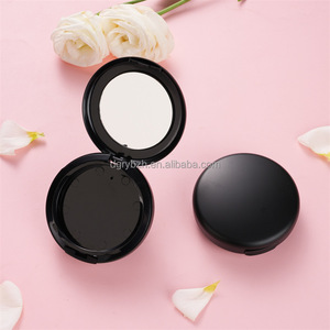 Contenitore Compatto Rotondo Vuoto con Fibbia, Scatola Nera Opaca per Cipria in Polvere Libera, <span class=keywords><strong>Ombretto</strong></span>, Blush, Illuminante e Contouring con Specchio e Piumino - Product Image 4