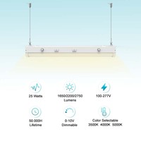 Personnalisé 3500K-5000K Blanc Linéaire LED Batten Lumière Commercial PC Lampe Corps pour Supermarché Magasin et Bureau Surface de Plafond