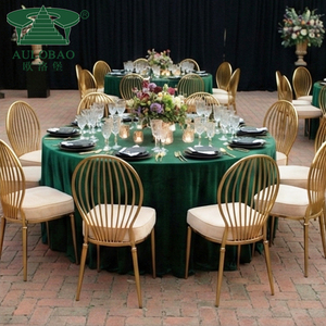 <b>Outdoor</b> Wedding Furniture Gold Stainless Steel Wedding Banquet <b>Chairs</b> - Product Image 1