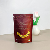 Sacs Doypack Premium en Papier Kraft Rouge Cerise avec Fermeture Ziplock, Impression Héliogravure Personnalisée, Anti-humidité, Qualité Alimentaire, pour Salades, Gâteaux, Croustilles