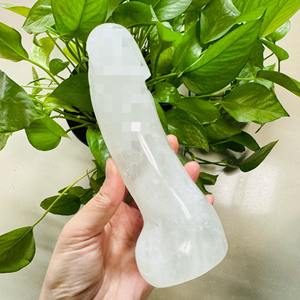 Tongkat Penyembuhan Yoni, Tongkat Yoni dari Kristal Giok Alami, Dildo Kristal, Alat Masturbasi Dewasa Seksi, Batu Permata <span class=keywords><strong>Penis</strong></span> Kuarsa Mawar, Tongkat Orgasme - Product Image 1