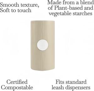 Bolsas para excremento de perro Huamaohengchun, conformes con las normas ASTM D6400 y EN 13432 - 270 bolsas (18 rollos) - Material de cuero ecológico, grueso e impermeable - Product Image 2