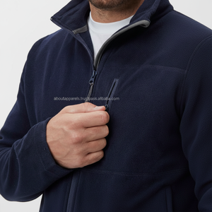 Jersey informal de invierno con media cremallera personalizado para hombre, chaquetas de lana de poliéster y algodón 100% de talla grande al por mayor - Product Image 1