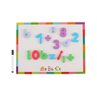 Huruf dan Angka Magnet ABC Grosir dengan Papan Magnet, Papan Gambar, Set Alat Peraga Pengajaran di Kelas