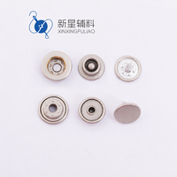 Bouton-pression métallique 402 403, boutons plaqués cuivre à trois trous, bouton-pression à 4 trous pour vêtements et outils