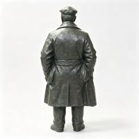 Sculpture artisanale moderne en bronze poli, représentant un vieil homme debout, OEM ODM, taille et couleur personnalisées, pour jardin, cour, bureau, parc, maison