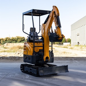 Miniexcavadora de 1 y 2 toneladas, tipo oruga, para uso agrícola en huertos, con accesorio de martillo hidráulico. - Product Image 2