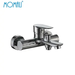 Momali衛生壁浴槽蛇口壁シャワー真鍮ミキサー浴室用亜鉛ハンドルシャワー蛇口付き