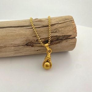 Yunnique – collier avec pendentif gant de boxe en acier inoxydable, or, bijoux de mode rétro punk pour hommes, design géométrique, FY122076 - Product Image 4