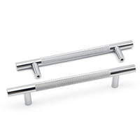 Poignée de tiroir à barre en T moletée en aluminium moderne pour meubles de chambre, extérieur, entrepôt, cuisine, armoire et commode