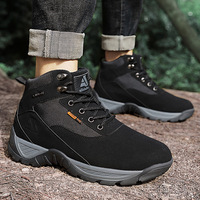 Bottes tactiques pour hommes, lacées, antidérapantes, imperméables, en daim, avec doublure en mesh, pour la randonnée estivale et hivernale