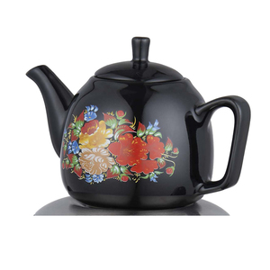 3.5L Household Use Black Color Electric Russian Samovar <strong>Tea</strong> Kettle Double Layers Turkish <strong>Tea</strong> <strong>Maker</strong> With Flower Pattern - Product Image 3