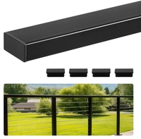 YL METAL 1 paquet de garde-corps en câble, main courante pour terrasse, escalier, 30x50mm, garde-corps intérieur/extérieur, main courante 74 pouces