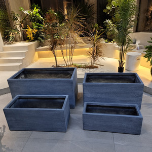 <span class=keywords><strong>Maceta</strong></span> Rectangular Grande y Resistente de Fibra de Piedra de 20L, para Proyectos de Jardinería al Aire Libre, Precio de Fábrica, Diseño Cuadrado, Macetas para Plantas de Hogar - Product Image 6