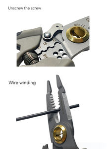 Pince à dénuder manuelle multifonction OEM métrique 7 pouces en acier inoxydable, coupe-câble et outil de sertissage pour le bricolage - Product Image 5