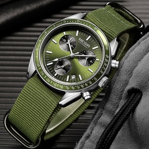 MEGIR 2247G <span class=keywords><strong>Orologio</strong></span> Sportivo da Uomo di Lusso con Cinturino in Nylon, <span class=keywords><strong>Cronografo</strong></span> Impermeabile con Calendario - Product Image 3