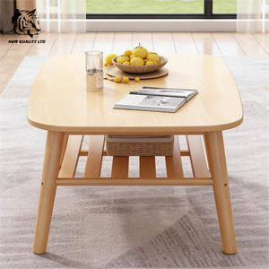 china wholesale best price customize <b>large</b> stock dropshipping tea table unique design living room furniture wood coffee table - Product Image 2