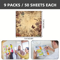 Bloc-notes esthétique vintage à fleurs, très vendu, 50 feuilles par carnet, accessoires en papier, école, bureau, décoration de la maison, cadeau