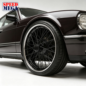 Two Line Laced Black Wire <b>Wheel</b> 19 Inch 3.62J Wide 60 Spokes Center <b>Lock</b> 42mm Hub for Riley Pre War Classic Restoration - Product Image 5