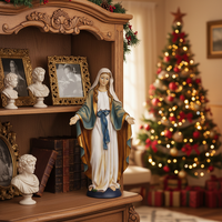 Statuette traditionnelle en polyrésine peinte à la main ZICOM Madonna Immaculata, bleu/blanc, 23 cm, décoration de Noël pour la maison, modèle allemand
