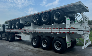 Sasis <span class=keywords><strong>Intermodal</strong></span> 40 kaki Trailer kontainer 20 kaki dengan Trailer datar Semi Trailer dengan kunci Putar - Product Image 4