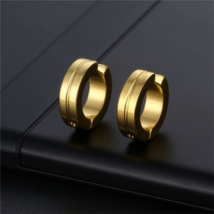 Hip Hop Men Jewelry Men Charm Simple Fashion Stainless Steel Ear <b>Clips</b> on Earrings for Men - Product Image 3