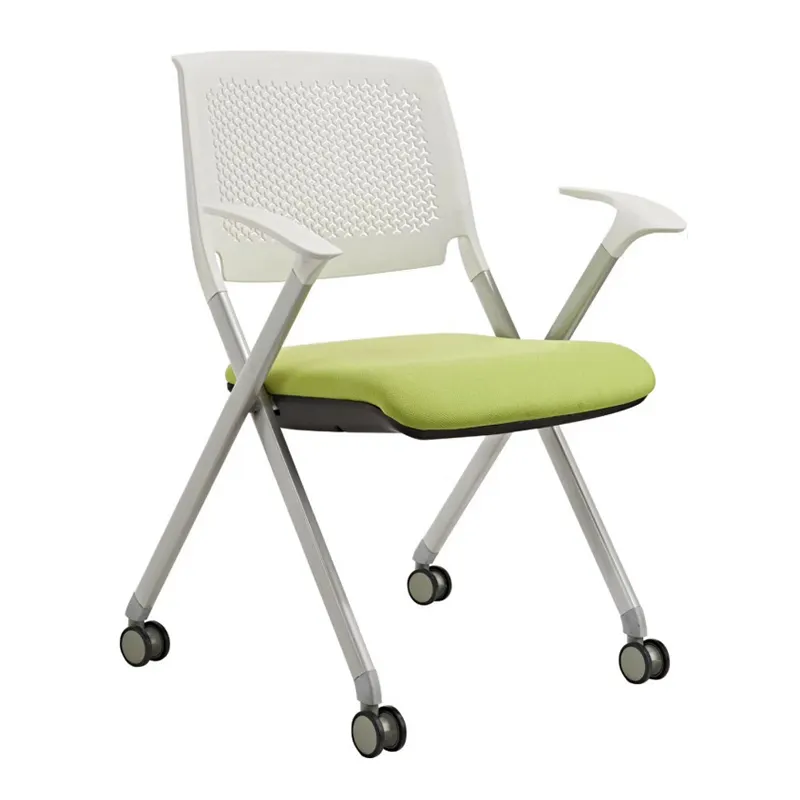 Toptan özel ergonomik konferans odası ofis eğitim silindir sandalye kol dayama ile istiflenebilir ofis toplantı eğitim sandalyeler
