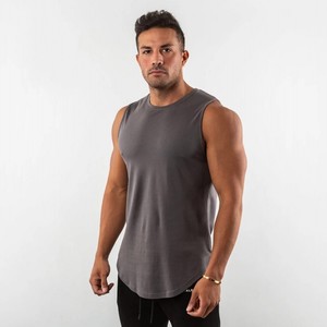 Camiseta de algodón sin mangas de color sólido para hombre, chaleco sin mangas para gimnasio, entrenamiento y correr - Product Image 1