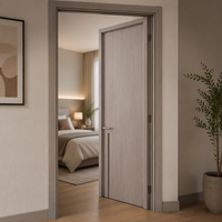 Porte intérieure en bois MDF insonorisée, design moderne, solide et lisse, pour chambre à coucher
