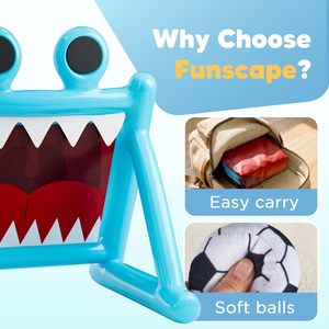 Ensemble de jeu de football aquatique gonflable sur le thème des requins avec des cibles à balles collantes - Product Image 5