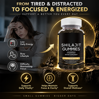 Gummies de Shilajit en Vente Directe d'Usine, 60 unités, avec Acide Fulvique pour la Vitalité Quotidienne et le Métabolisme – Compléments Alimentaires