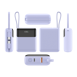 Chargeur portable, batterie externe à charge rapide 22,5 W, 10000 mAh, compatible avion pour les voyages, câble USB-C intégré, affichage LED - Product Image 6