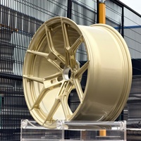 Jantes en aluminium forgées sur mesure, dorées, à 5 branches profondes, légères, pour véhicules de luxe (berlines, coupes, véhicules électriques) – Vente directe usine