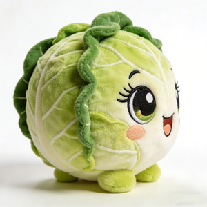 Customized Ultra soft <b>fluffy</b> velvety farm leafy vegetable <b>cushion</b> plush, Soft peach blush cheeks - Product Image 6