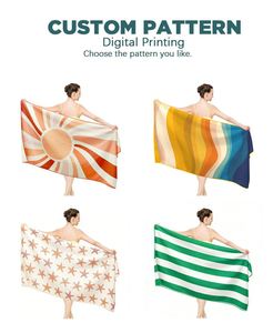 Serviette de plage gaufrée en microfibre RPET, design personnalisé imprimé par sublimation, sans sable, pour l'été et le sport, vente en gros - Product Image 4