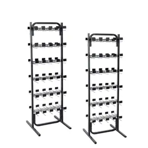 Tầng loại Multilayer kệ với nhãn tiện dụng thực phẩm đứng treo Rack hiển thị cho cửa hàng bán lẻ với móc