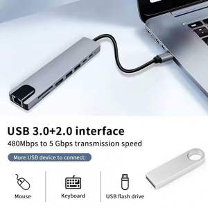 Venta caliente USB C Tipo C Hub 7 en 1 TF/SD HDTV 4K/30Hz Usb Hub Adaptador multifunción para computadoras portátiles <span class=keywords><strong>MacBook</strong></span> <span class=keywords><strong>Pro</strong></span> y tipo C <span class=keywords><strong>Windows</strong></span> - Product Image 5