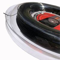 Corde de raquette de tennis en polyester de couleur pure, corde de rechange durable pour raquette dure, type de disque 200 m de long diamètre 1.25mm.