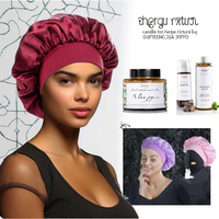Serviette à cheveux double couche en satin de soie grande taille pour femme, avec logo personnalisé, bandeau très élastique, bonnet de nuit et de bain, bonnet de douche pour dormir