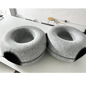 Vendita calda graziosa casa-uso a forma di ciambella caverna letto gatto, a prezzi accessibili, pratico, portatile e facile da pulire - Product Image 4