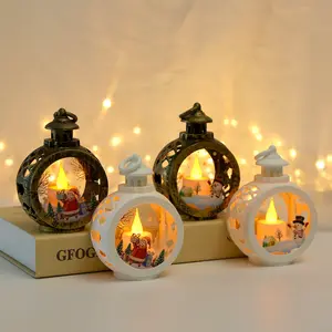 Desktop illuminated candlestick lamp display window decorations Christmas decorations