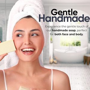 <strong>Organic</strong> Grass-Fed Tallow &amp; <strong>Raw</strong> <strong>Honey</strong> Bar Soap Unscented Moisturizing Nourishing Solid Soap for Sensitive Dry Skin Face &amp; Body - Product Image 3