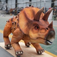 Zigong RC Roboterhund Triceratops Laufender Dinosaurier-Roboter Realistisches Simulationsmodell Leicht Anpassbare Größen Indoor Bildungspark Einkaufszentrum