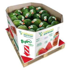 Présentoir promotionnel pliable en carton hexagonal personnalisé, recyclable et de haute qualité pour fruits et légumes - Product Image 6